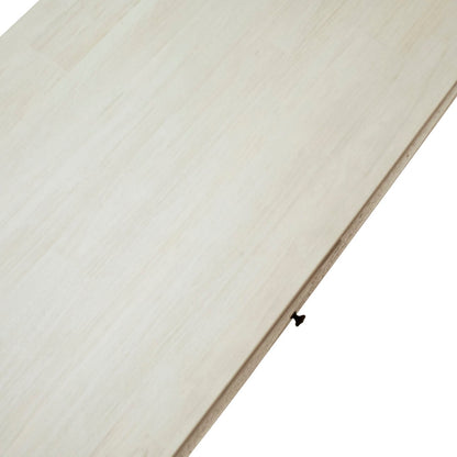 Whitewash Finish Acacia Wood and Rattan Panels Sideboard 66 in Wide