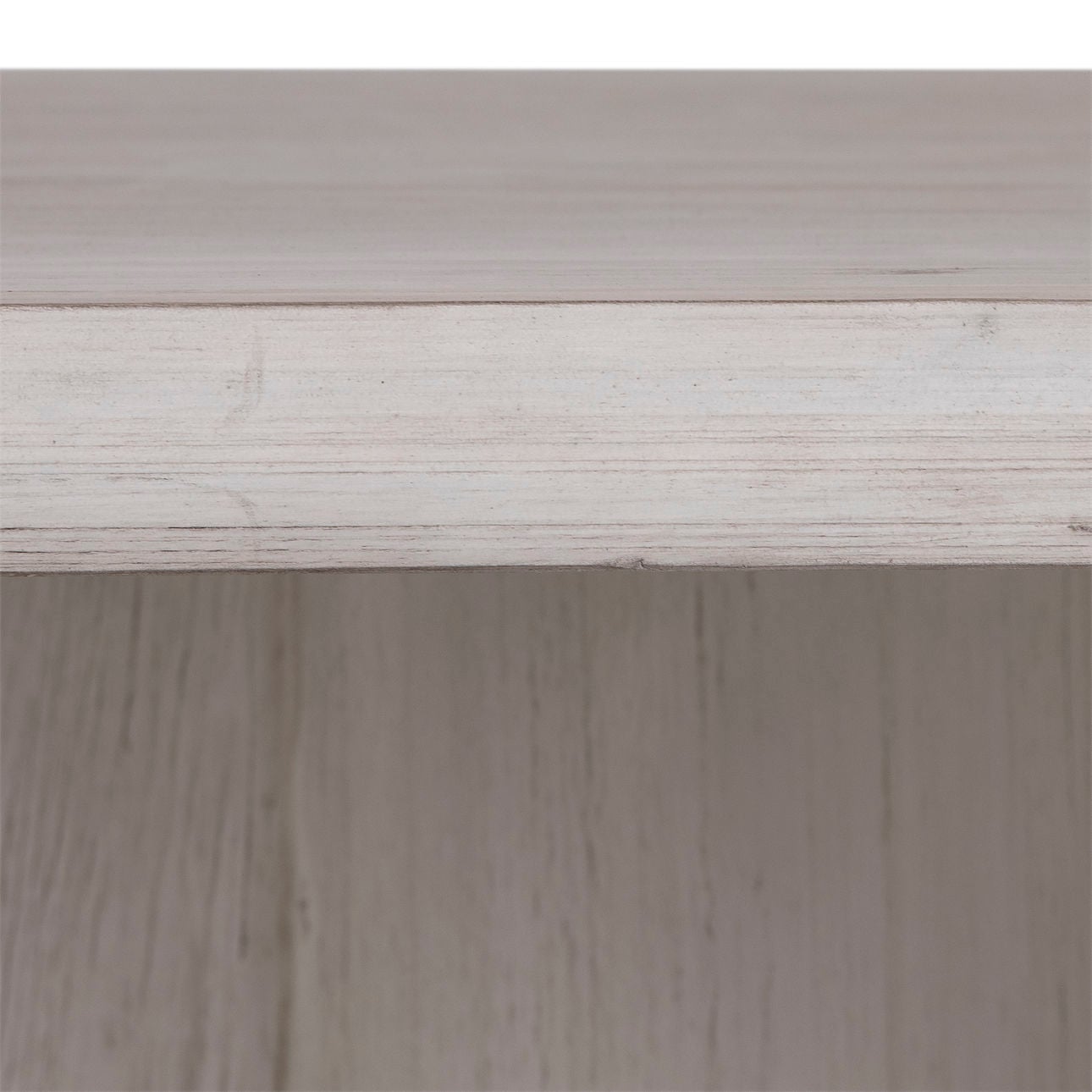 Whitewash Finish Pine Veneer, Acacia Wood and Veneer Table 88 in Wide