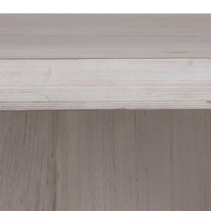 Whitewash Finish Pine Veneer, Acacia Wood and Veneer Table 88 in Wide