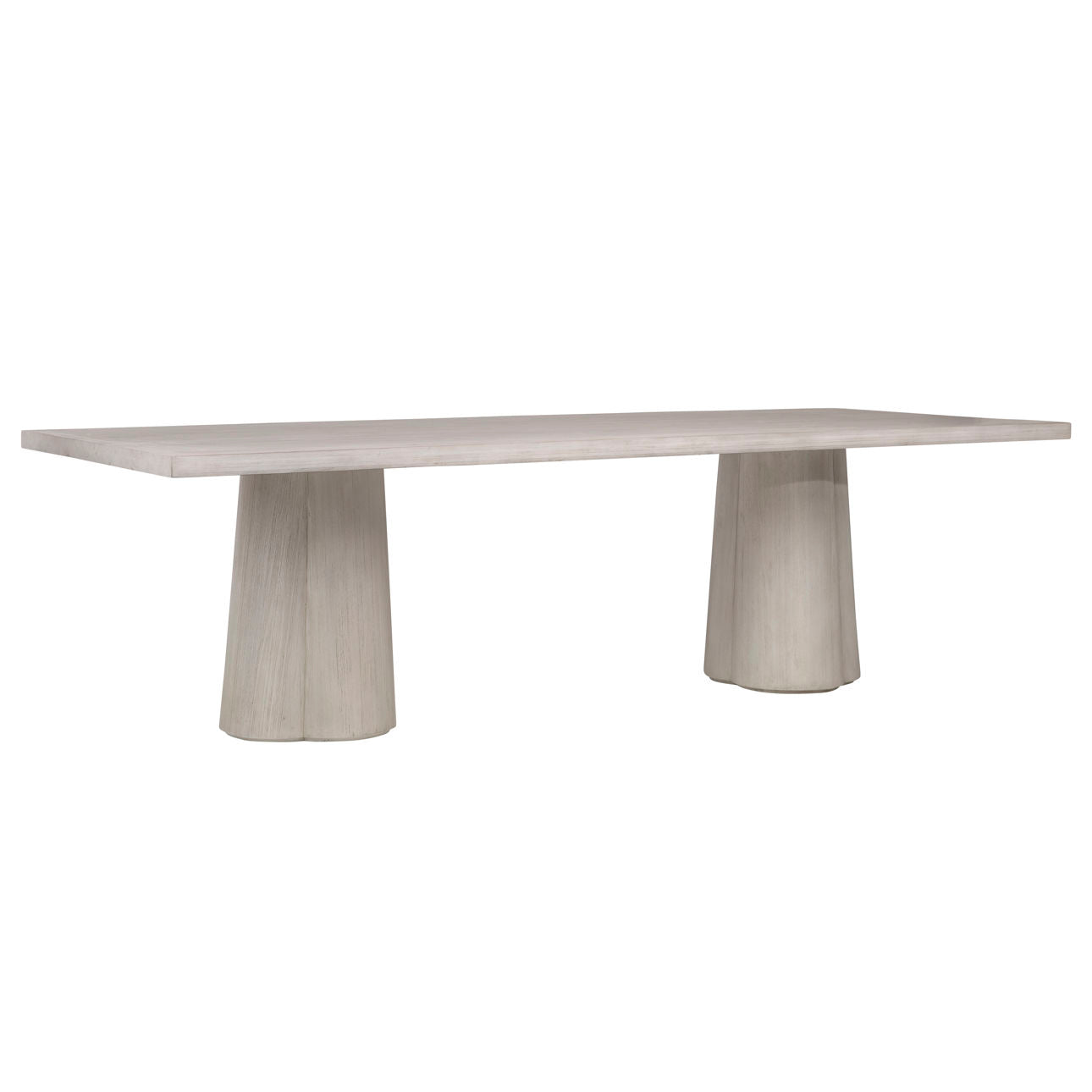 Whitewash Finish Pine Veneer, Acacia Wood and Veneer Table 88 in Wide