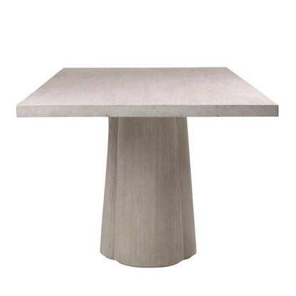 Elevated Pine Veneer, Acacia Wood and Veneer Dining Table