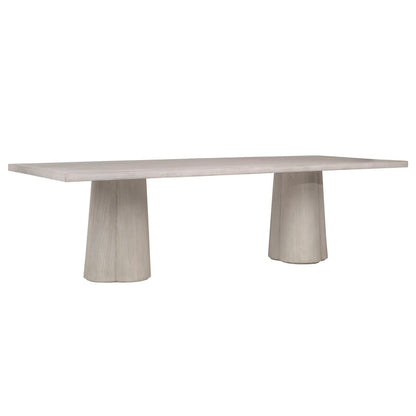 Whitewash Finish Pine Veneer, Acacia Wood and Veneer Table 88 in Wide