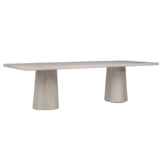 Whitewash Finish Pine Veneer, Acacia Wood and Veneer Table 88 in Wide