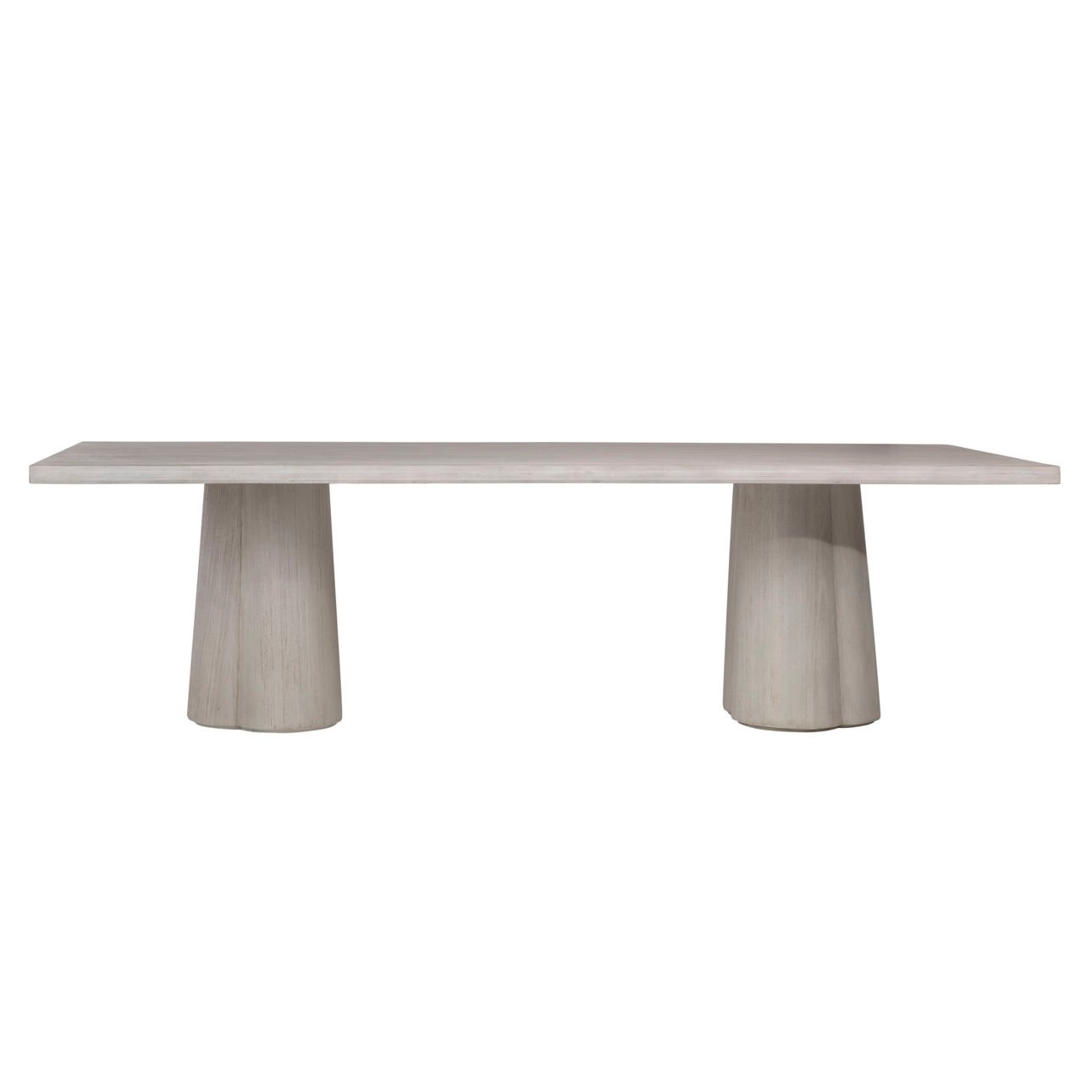 Whitewash Finish Pine Veneer, Acacia Wood and Veneer Table 88 in Wide
