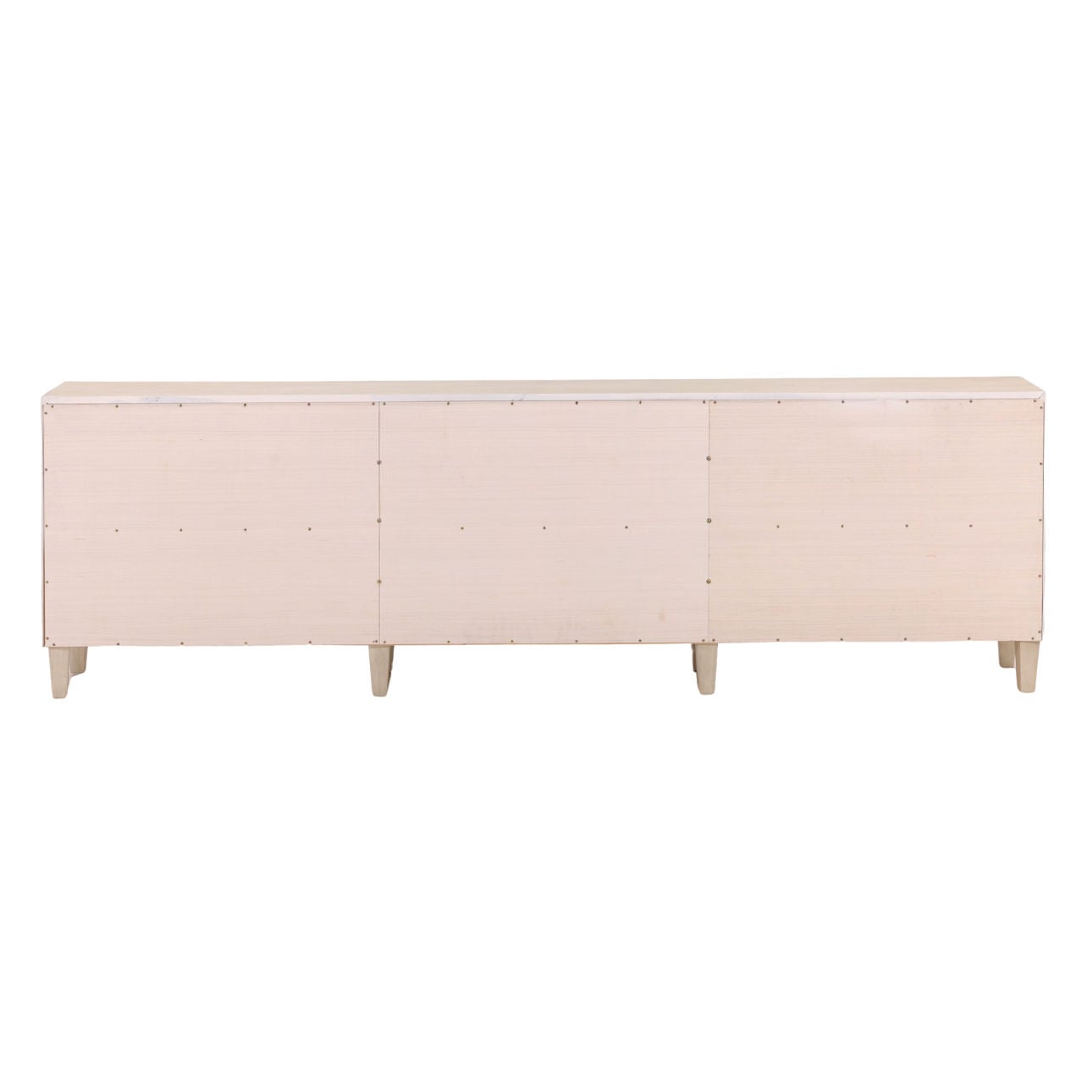 Whitewash Acacia Wood and Cane Sideboard 109 in Wide