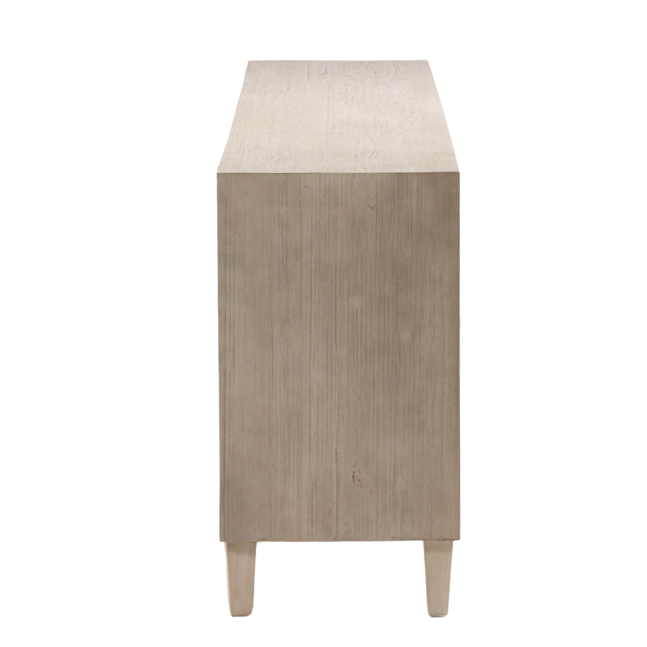 Whitewash Acacia Wood and Cane Sideboard 109 in Wide