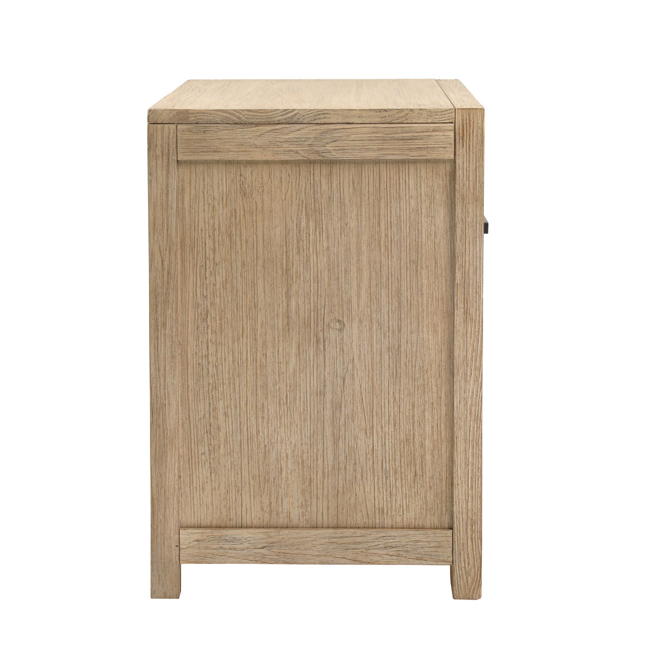 Light and Grey Warm Wash Finish Solid Pine Wood and Pine Veneer Nightstand 27.5 in Wide