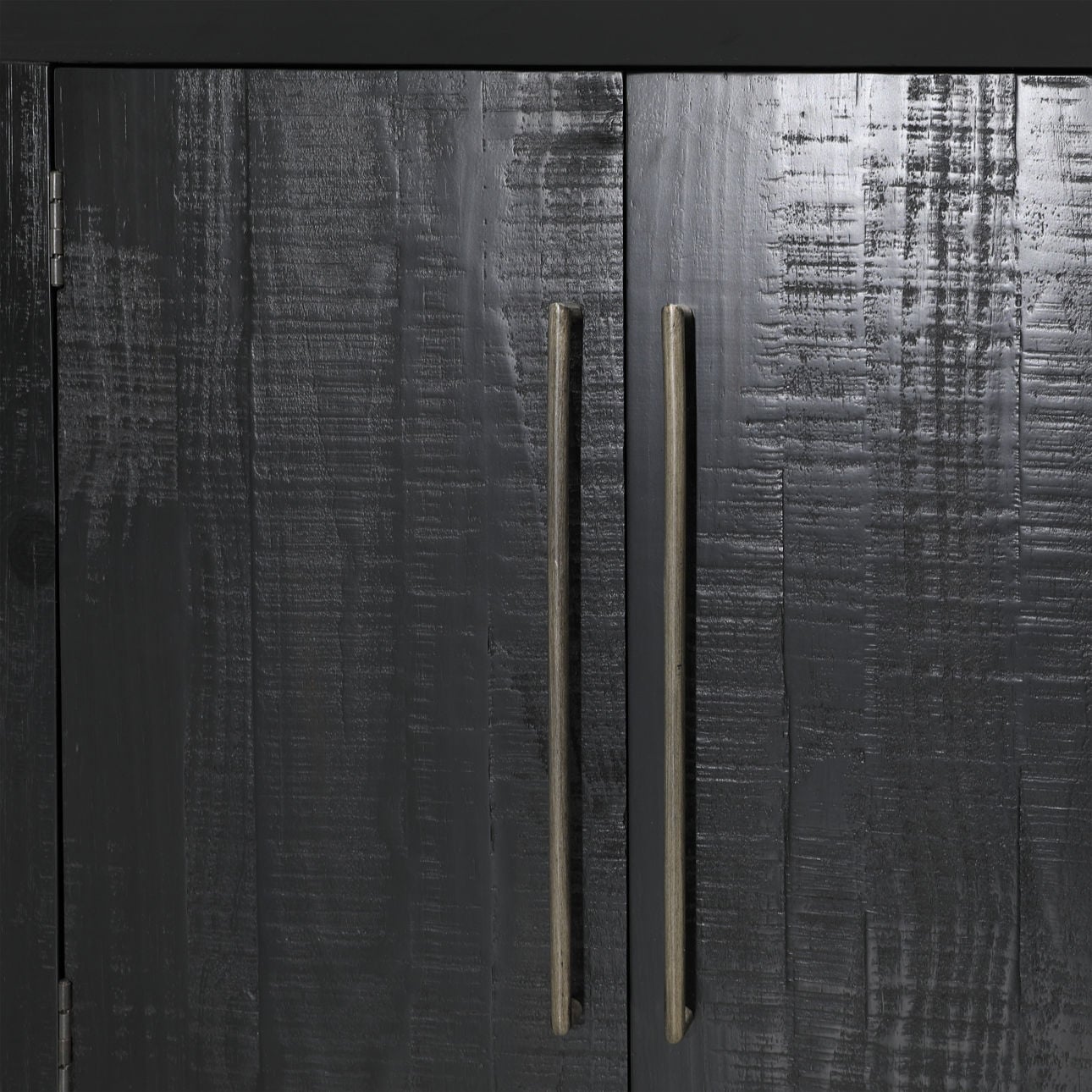 Black Pine Wood Sideboard 86 in Wide