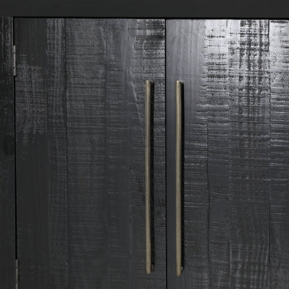 Black Pine Wood Sideboard 86 in Wide