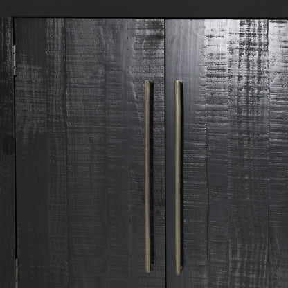 Black Pine Wood Sideboard 86 in Wide