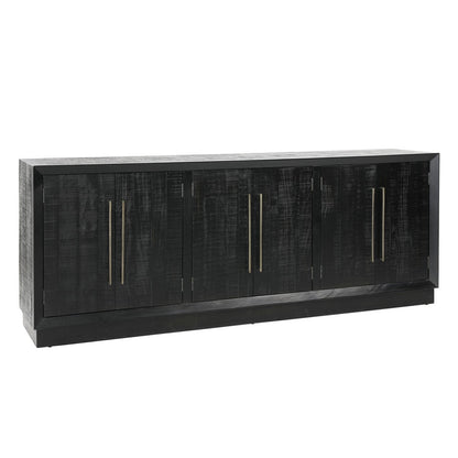 Black Pine Wood Sideboard 86 in Wide
