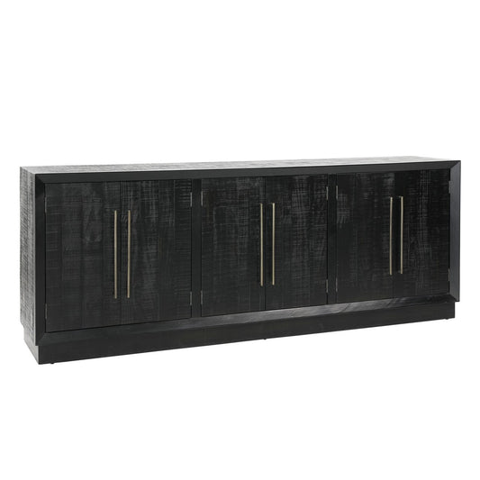 Black Pine Wood Sideboard 86 in Wide