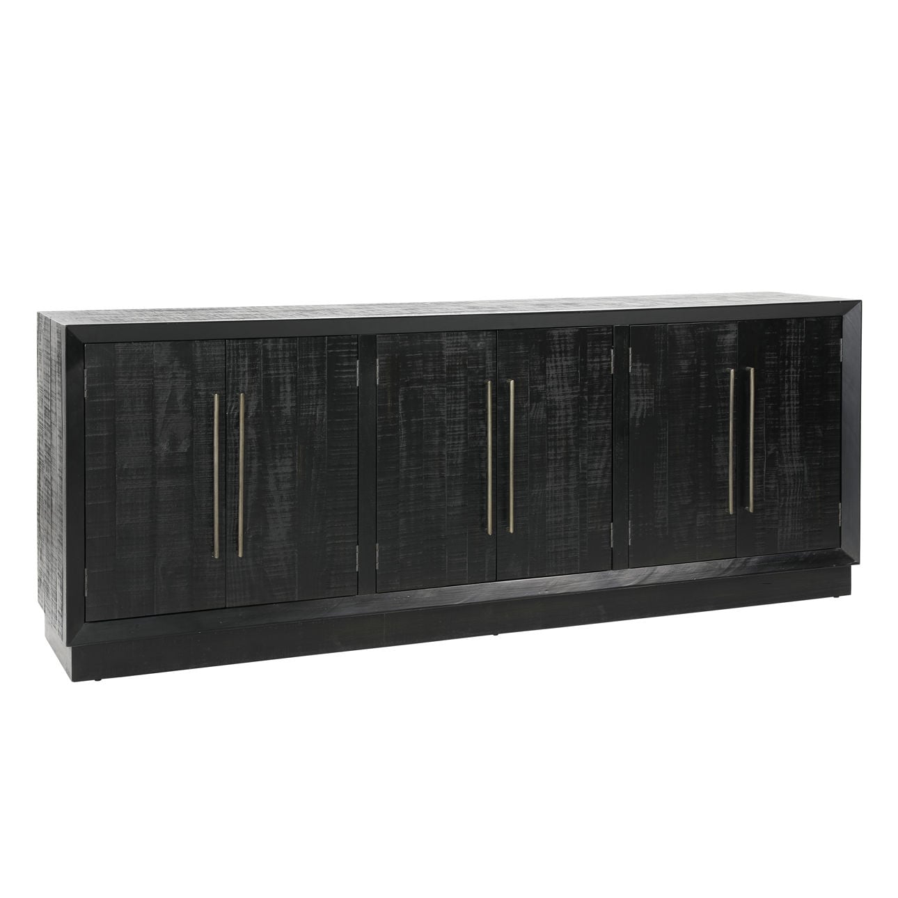 Black Pine Wood Sideboard 86 in Wide