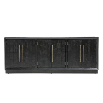 Black Pine Wood Sideboard 86 in Wide