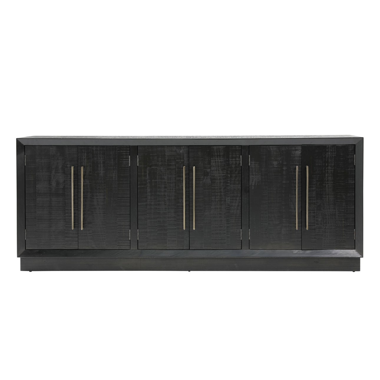 Black Pine Wood Sideboard 86 in Wide