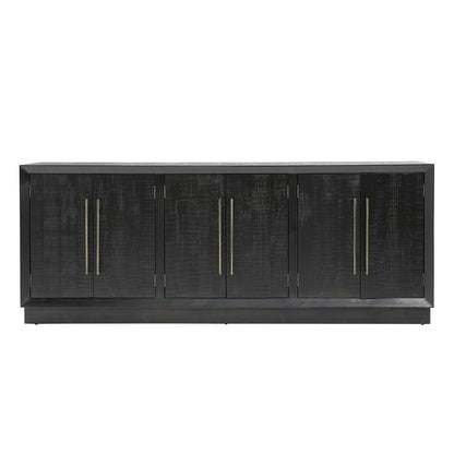 Black Pine Wood Sideboard 86 in Wide