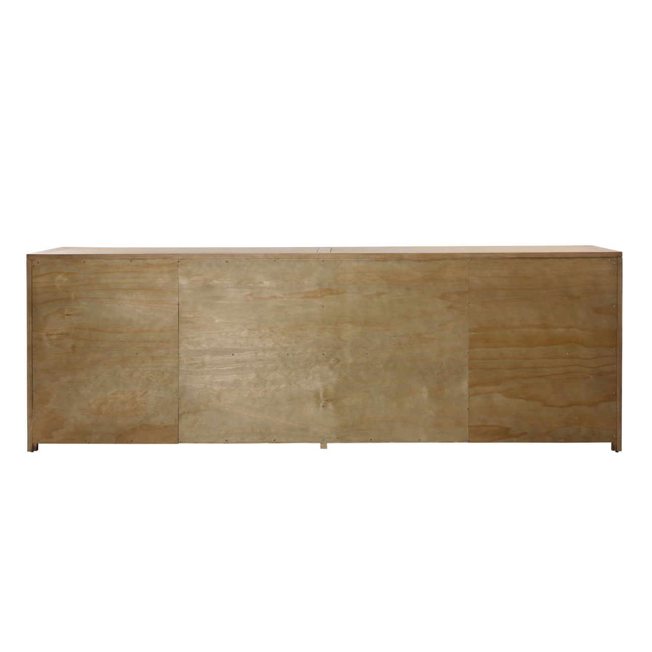 Natural Rubber Wood and Oak Veneer Sideboard 80.5 in Wide