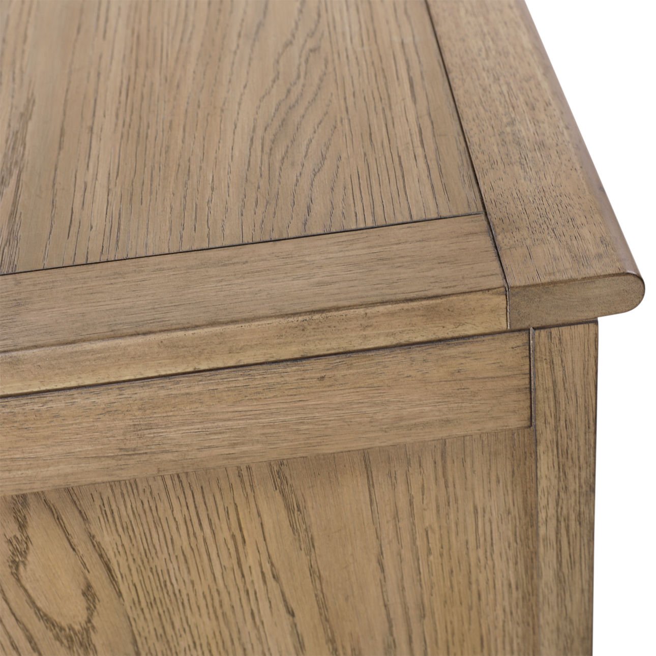 Natural Rubber Wood and Oak Veneer Sideboard 80.5 in Wide