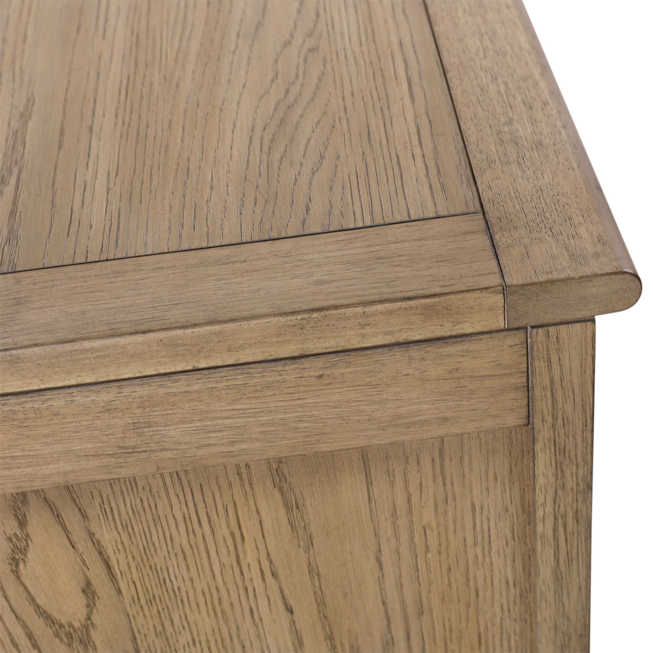 Natural Rubber Wood and Oak Veneer Sideboard 80.5 in Wide