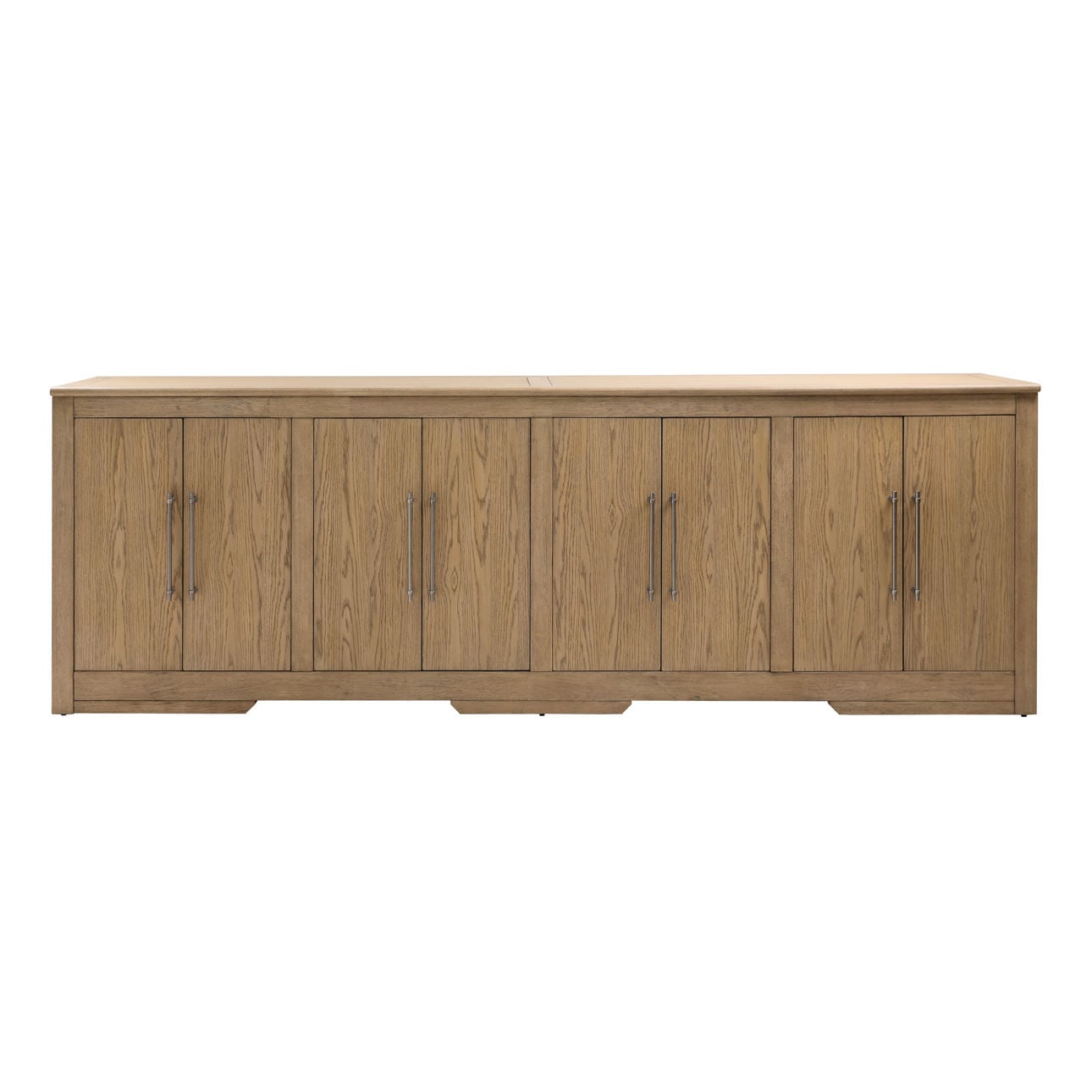 Natural Rubber Wood and Oak Veneer Sideboard 80.5 in Wide