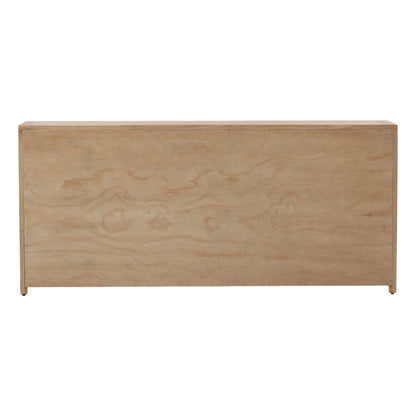 Elevated Rubber Wood and Oak Veneer Cabinet