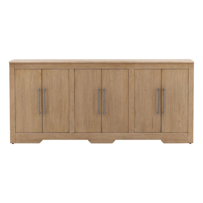 Natural Rubber Wood and Oak Veneer Sideboard 80.5 in Wide