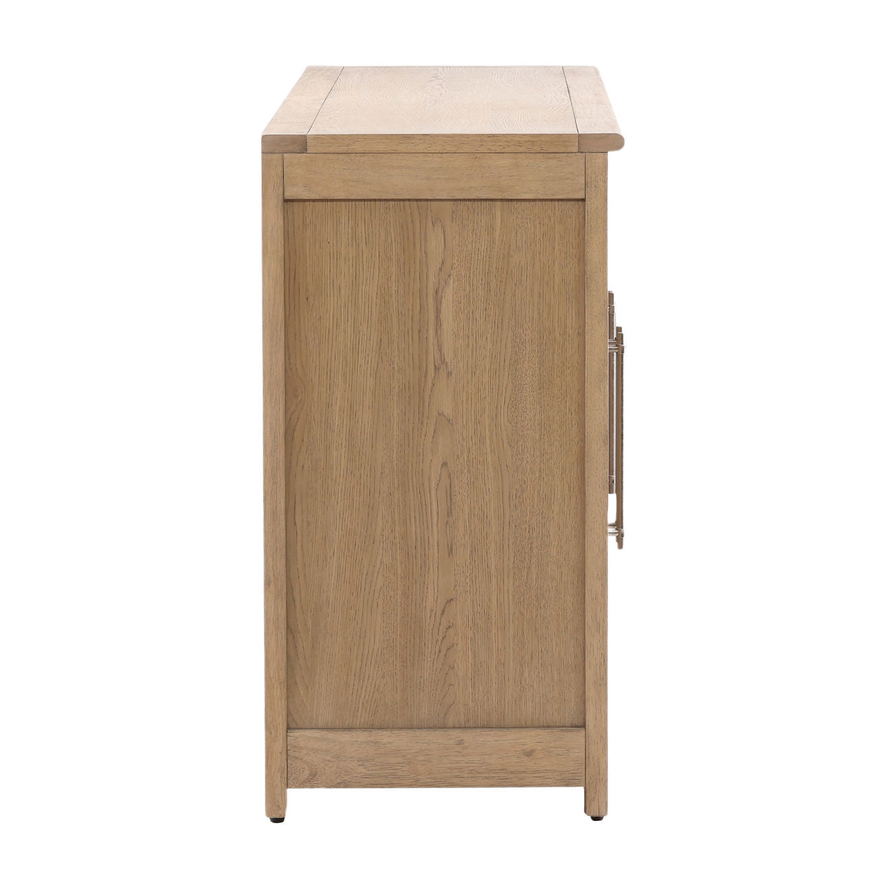 Natural Rubber Wood and Oak Veneer Sideboard 80.5 in Wide