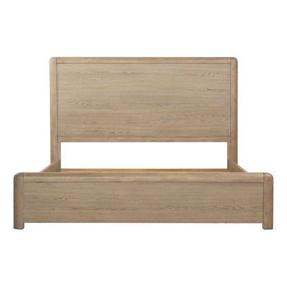 Natural Rubber Wood and Oak Veneer Bed 68 in Wide