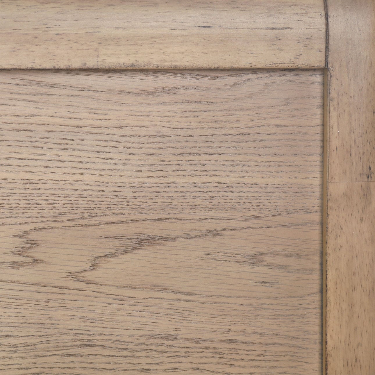 Natural Rubber Wood and Oak Veneer Bed 68 in Wide