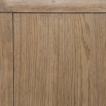 Natural Rubber Wood and Oak Veneer Nightstand 28 in Wide