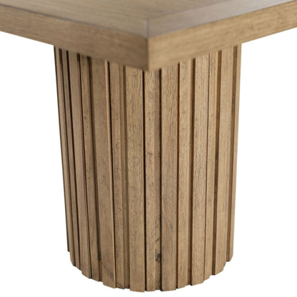 Natural Rubber Wood and Oak Veneer Table 106 in Wide