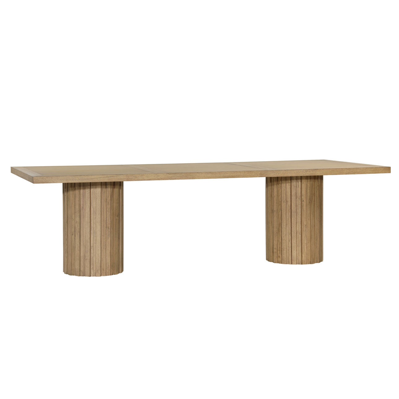 Natural Rubber Wood and Oak Veneer Table 106 in Wide