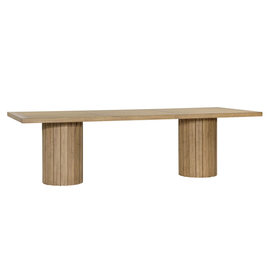 Natural Rubber Wood and Oak Veneer Table 106 in Wide