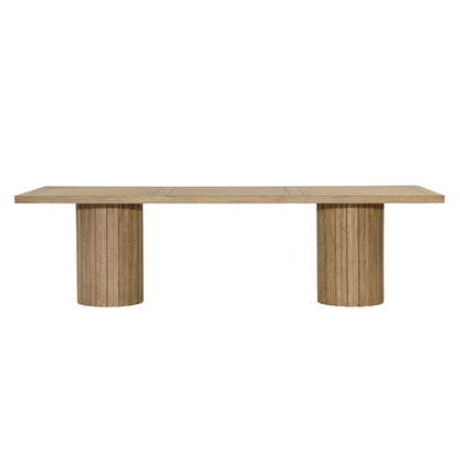 Natural Rubber Wood and Oak Veneer Table 106 in Wide