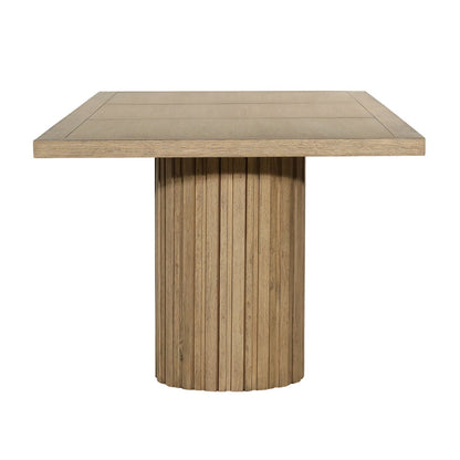 Natural Rubber Wood and Oak Veneer Table 106 in Wide