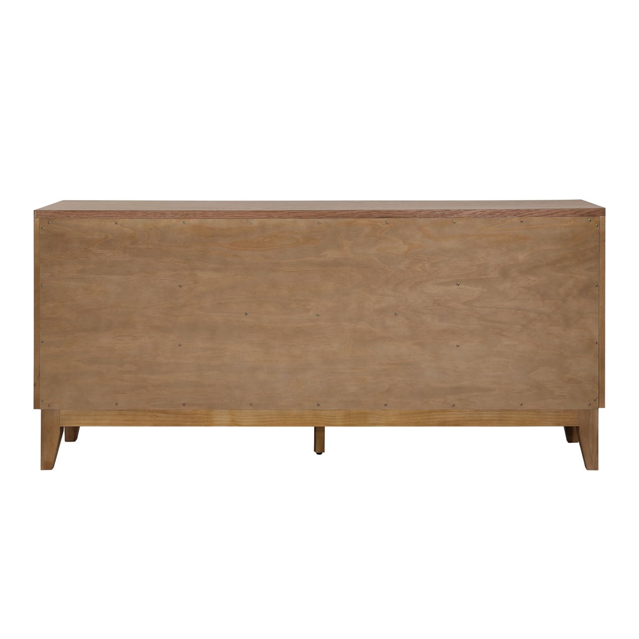 Natural Rubber Wood and Oak Veneer Sideboard 71 in Wide