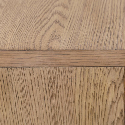Natural Rubber Wood and Oak Veneer Sideboard 71 in Wide