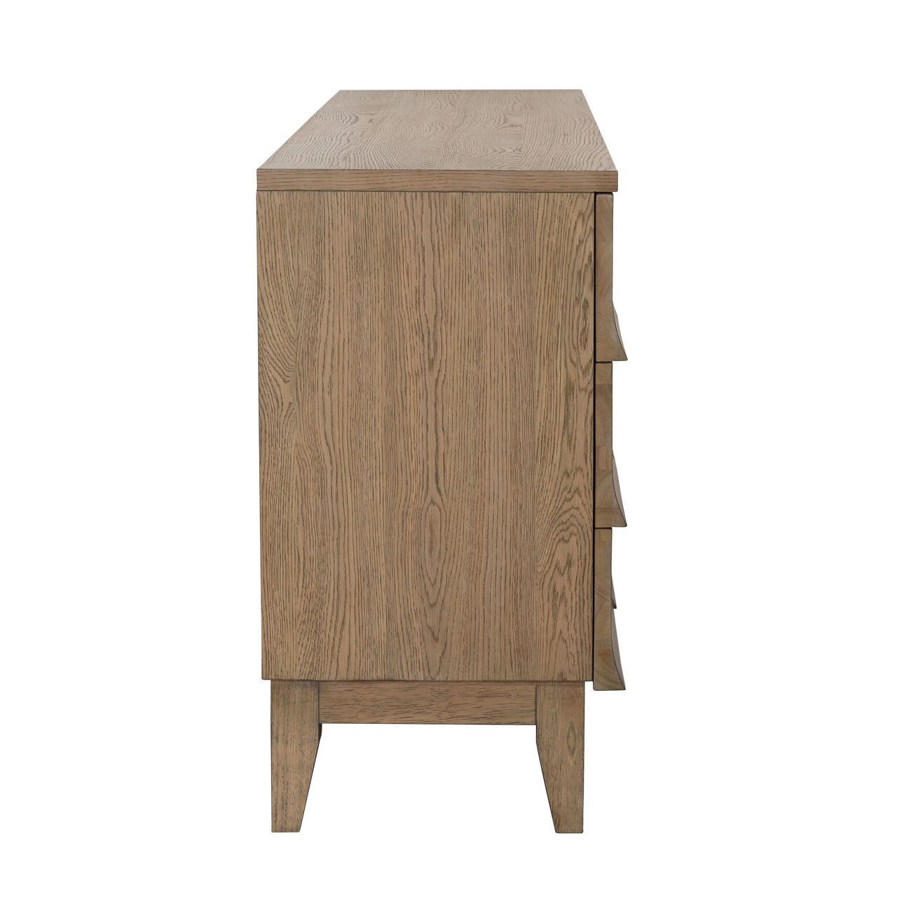 Natural Rubber Wood and Oak Veneer Sideboard 71 in Wide