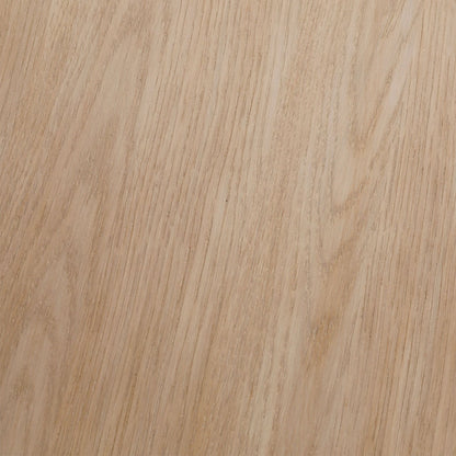 Light Natural Rubber Wood and Oak Veneer Table 38.5 in Wide