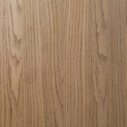 Natural Rubber Wood, Oak Veneer and Glass Cabinet 35 in Wide