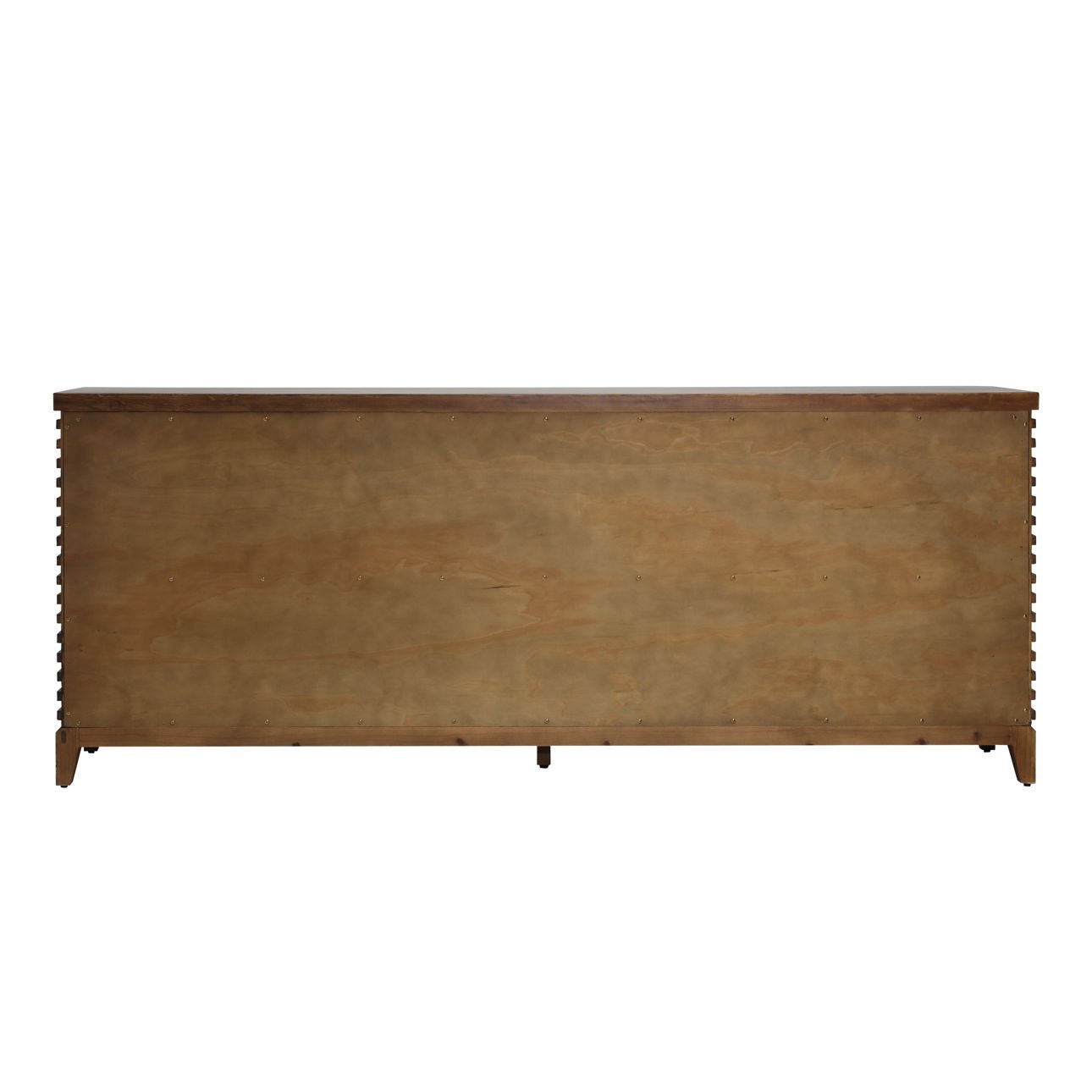 Medium Brown Acacia Wood and Veneer Sideboard 83 in Wide