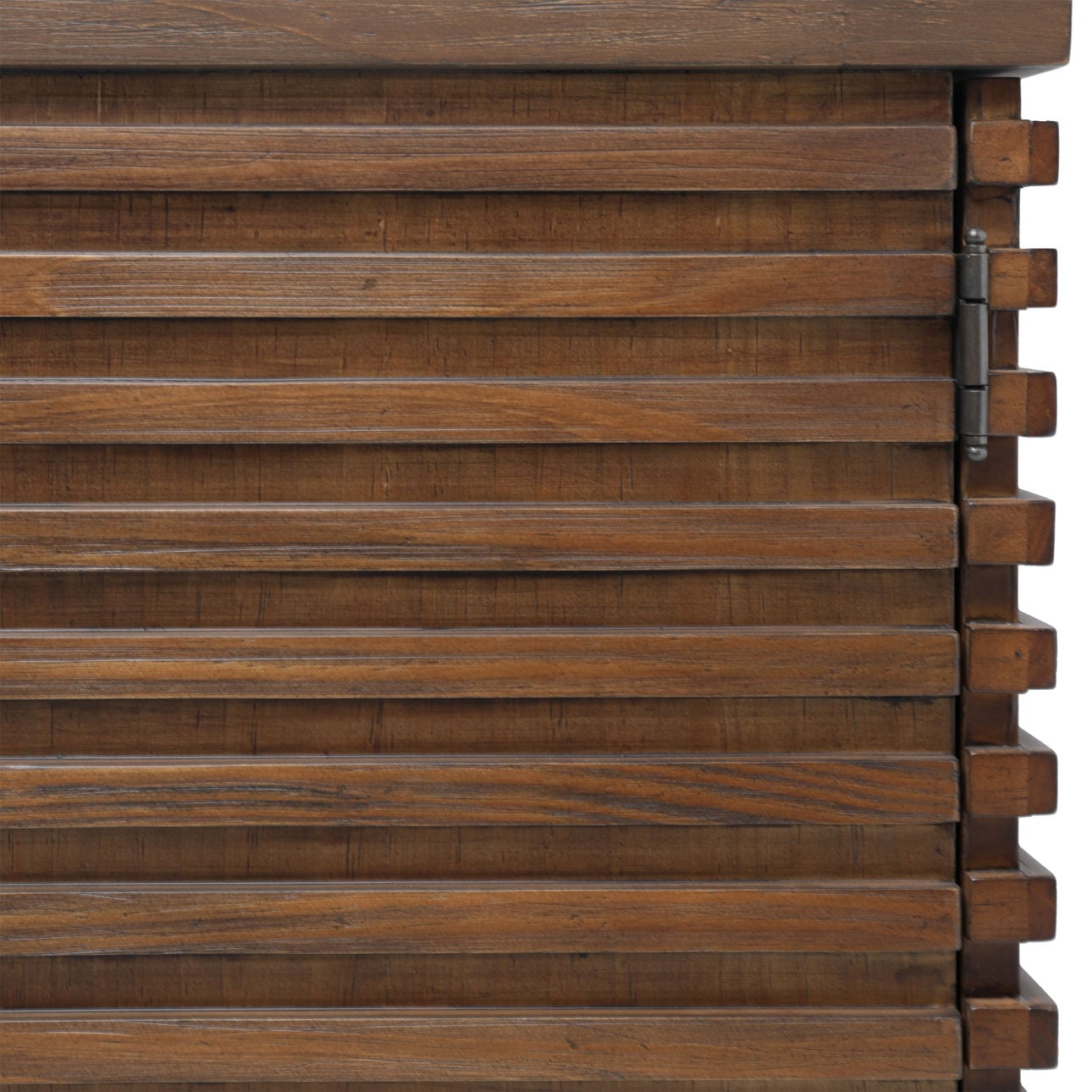 Medium Brown Acacia Wood and Veneer Sideboard 83 in Wide