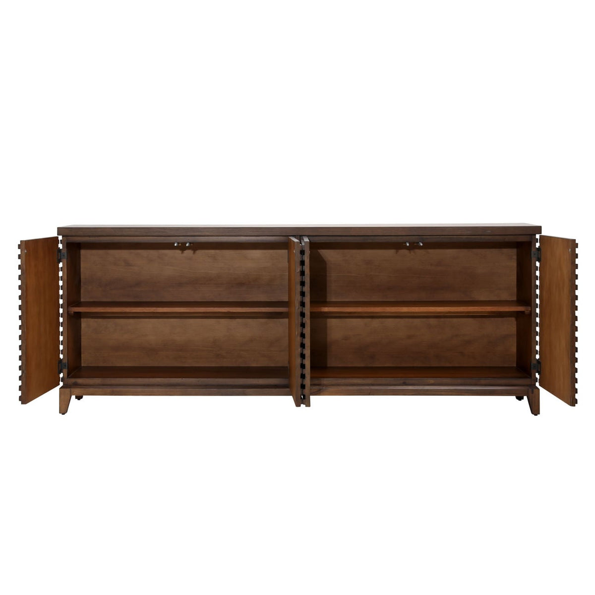 Elevated Acacia Wood and Veneer Cabinet