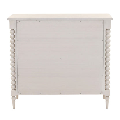 Whitewash Rubber Wood and Oak Veneer Dresser 40 in Wide