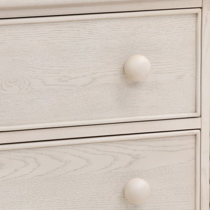 Whitewash Rubber Wood and Oak Veneer Dresser 40 in Wide