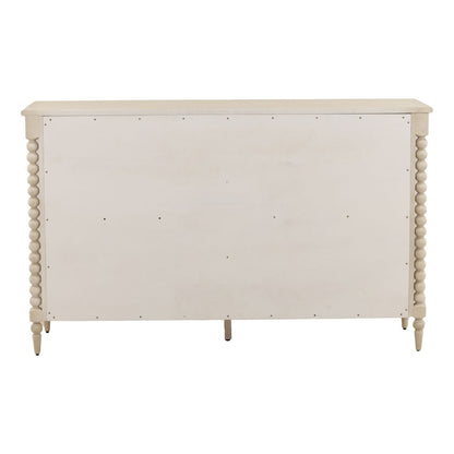 Whitewash Rubber Wood and Oak Veneer Dresser 40 in Wide