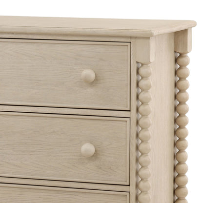Whitewash Rubber Wood and Oak Veneer Dresser 40 in Wide