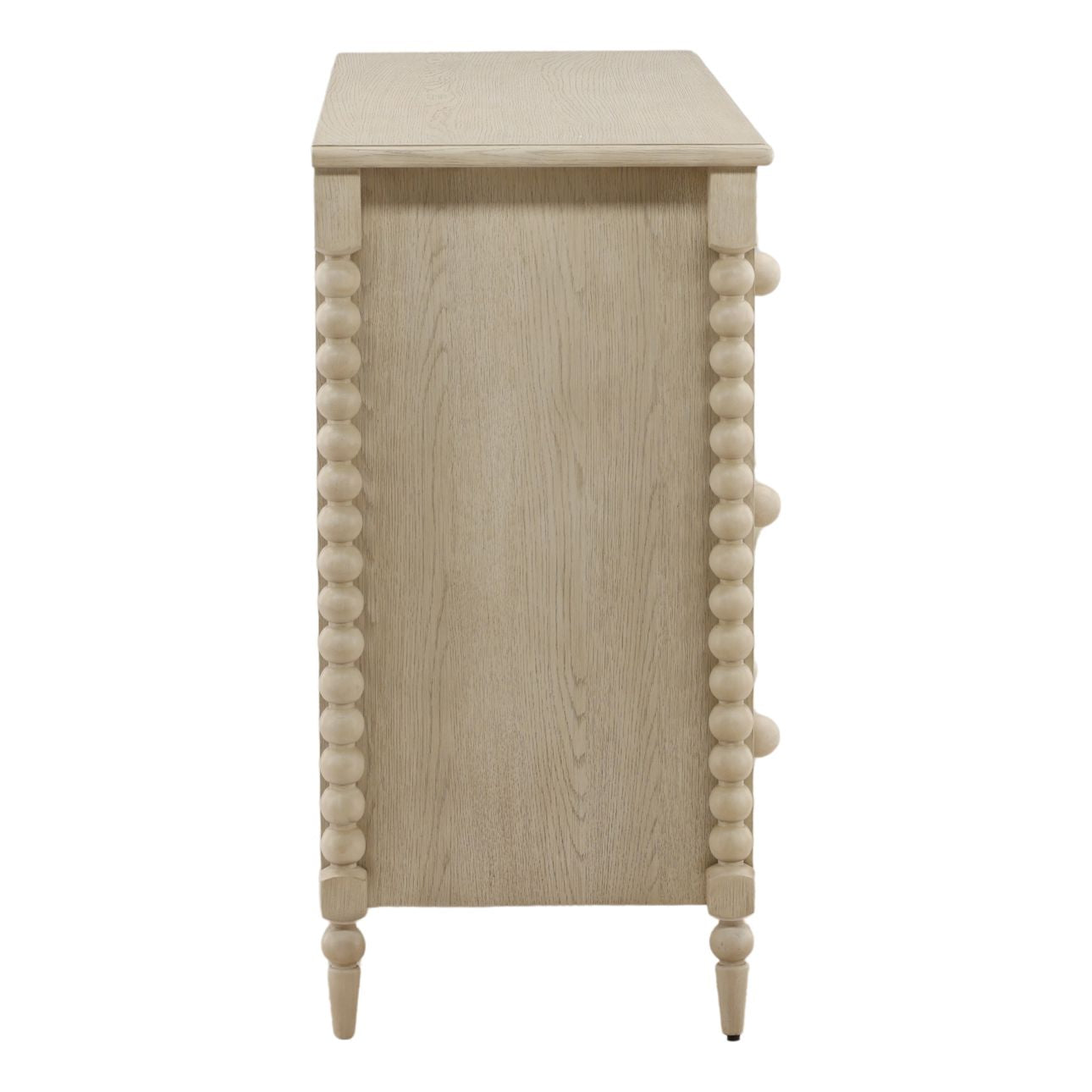 Whitewash Rubber Wood and Oak Veneer Dresser 40 in Wide