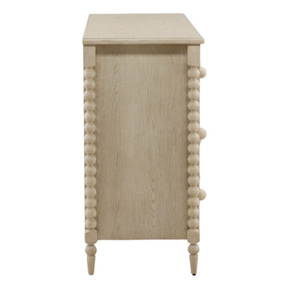Whitewash Rubber Wood and Oak Veneer Dresser 40 in Wide