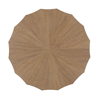 Natural Rubber Wood and Oak Veneer Table 22 in Wide